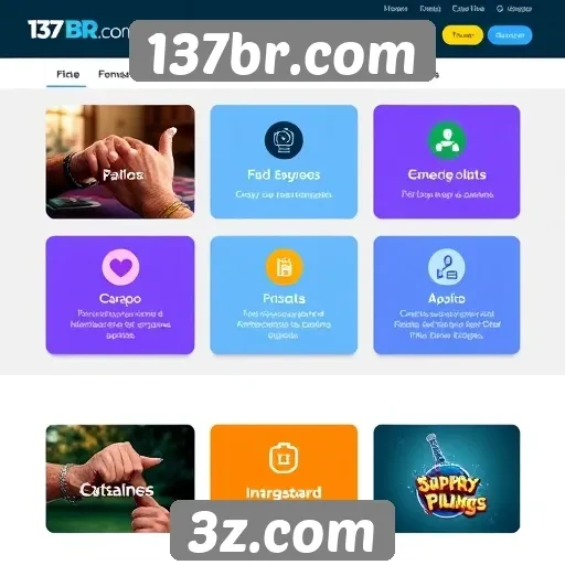 Visão geral das funcionalidades do site 137br.com